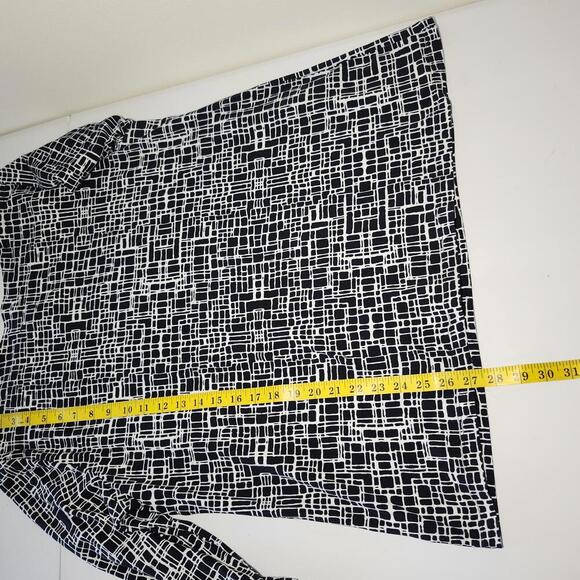 Jones New York Signature Women's Black and White Patterned Top XXL - Picture 7 of 7